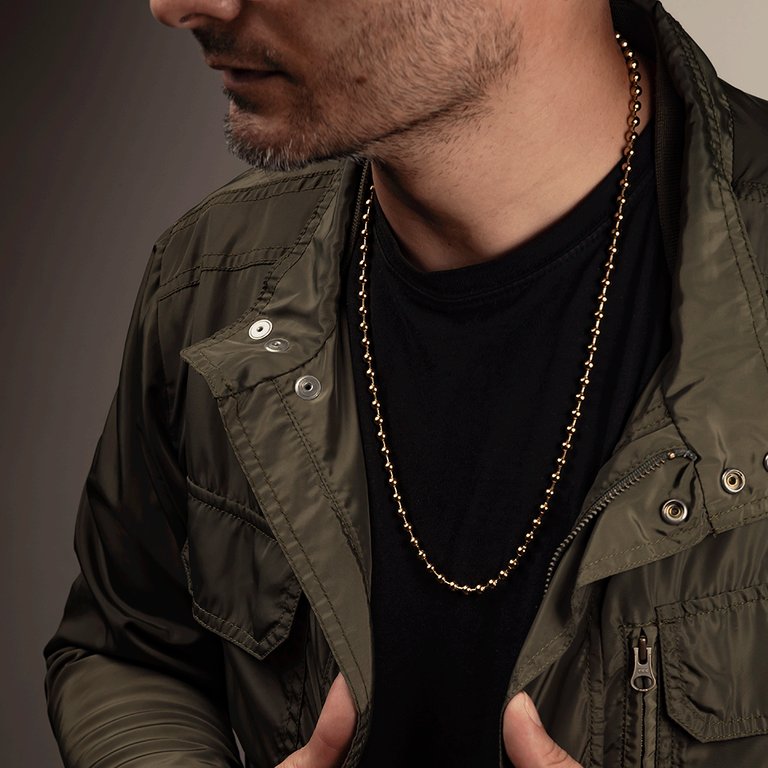 Cadena Militar 5 mm / 65 cm Hombre