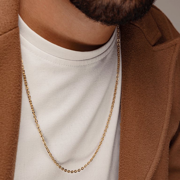 Cadena Ovalo 4 mm / 65 cm Hombre