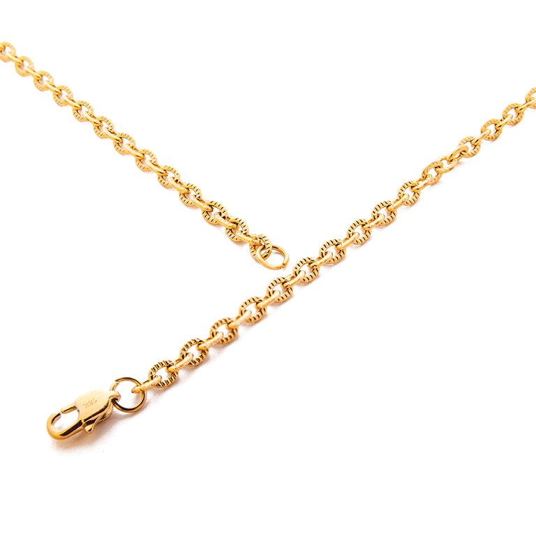 Cadena Ovalo 4 mm / 65 cm Hombre