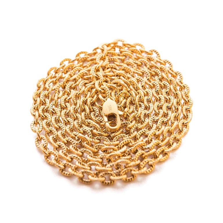 Cadena Ovalo 4 mm / 65 cm Hombre