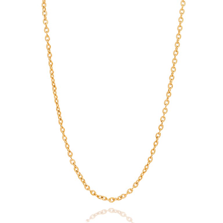 Cadena Ovalo 4 mm / 65 cm Hombre