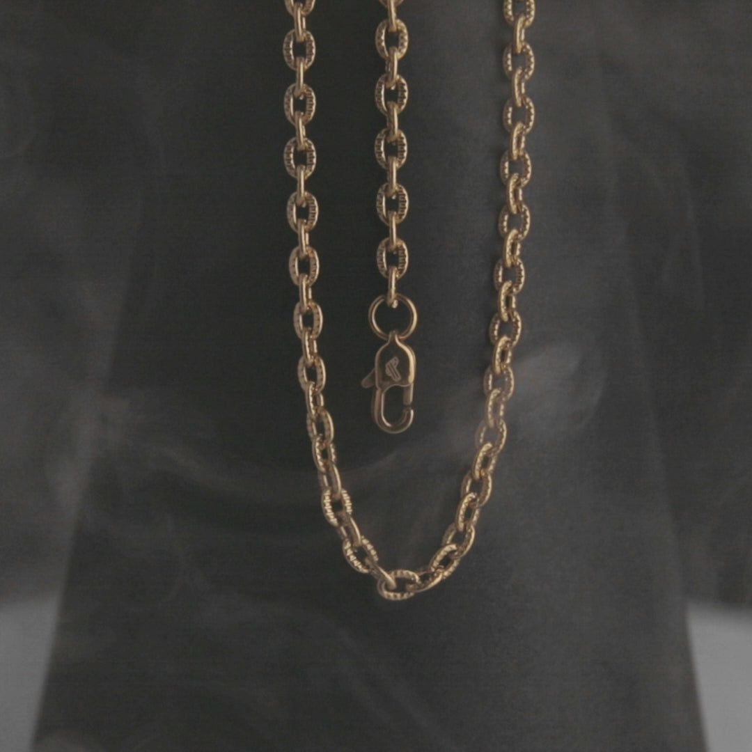 Cadena Ovalo 4 mm / 65 cm Hombre